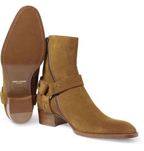 ysl mens boots brown suede|ysl perfume men's boots.